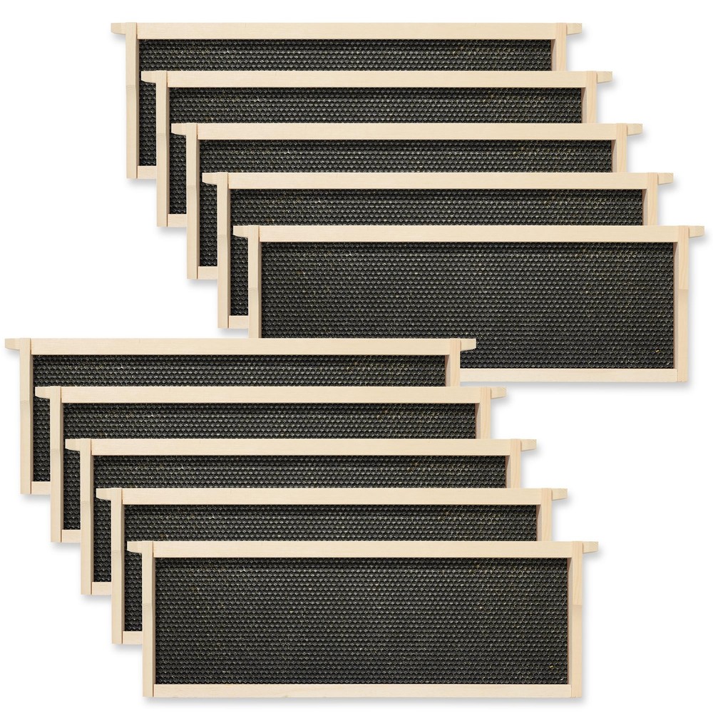 10-Pack Unassembled Medium Super Waxed Frames - Black