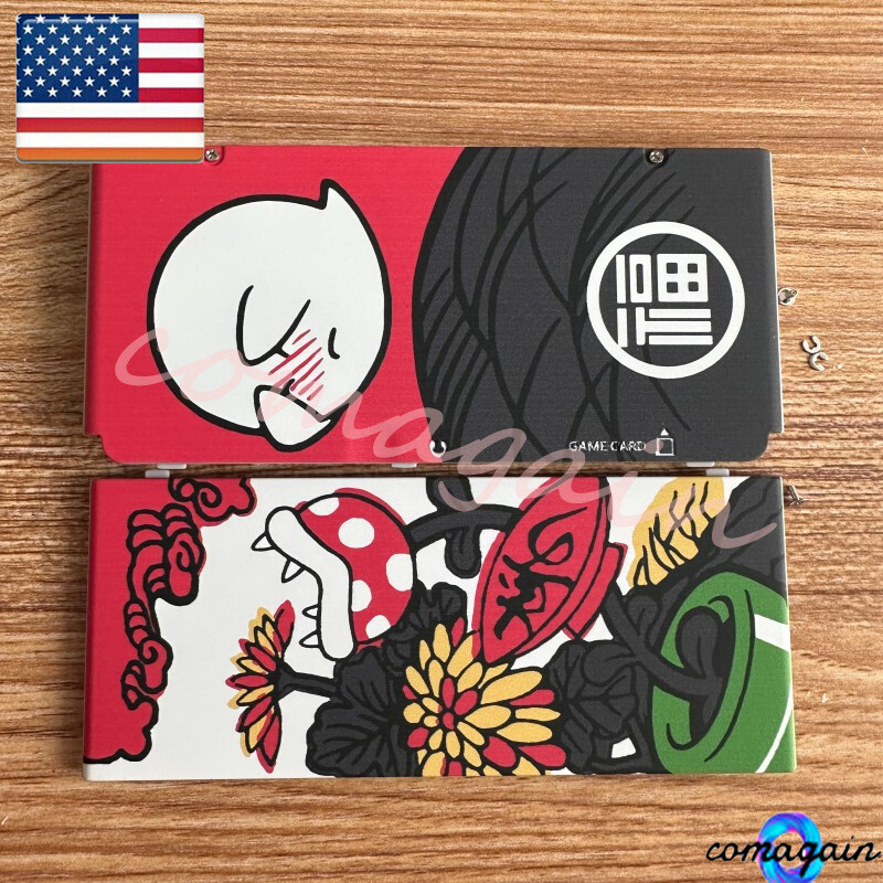 Housing Shell Top & Bottom Cover For New Nintendo 3DS Boo Mario Hanafuda