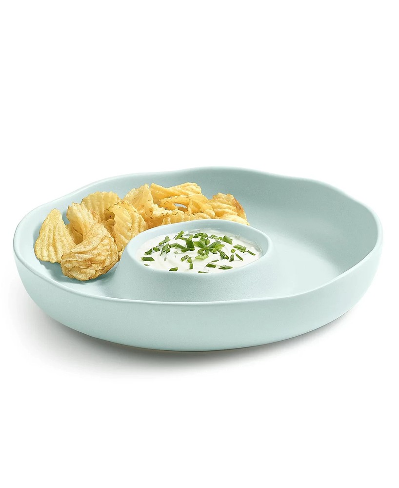 Oake Ceramic Chip and Dip Server 12''
