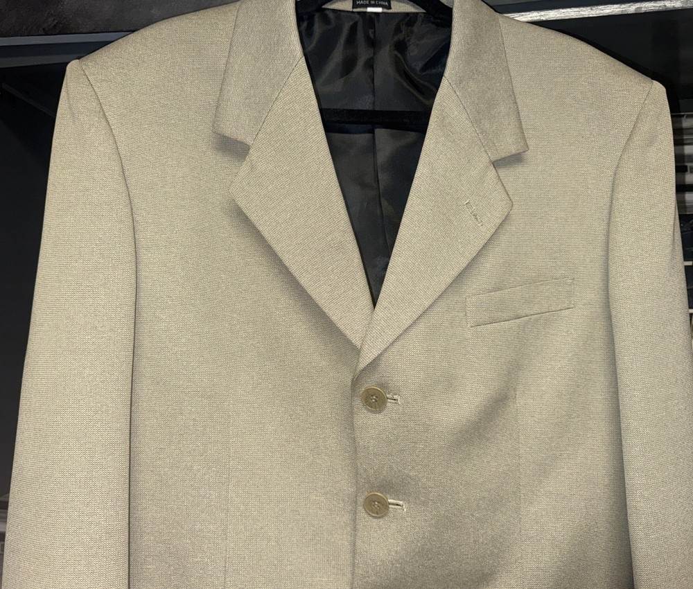 Luccessa Sports Coat 44 Tan Heather Polyester