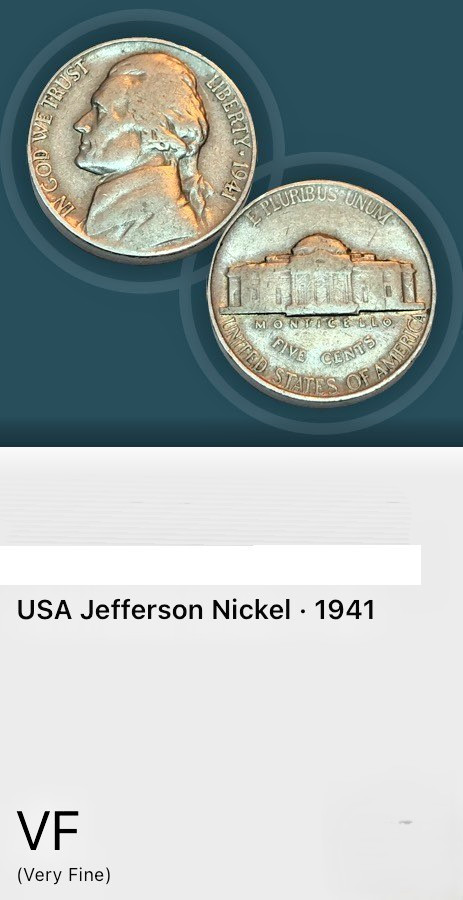 1941 Jefferson Nickel, VF