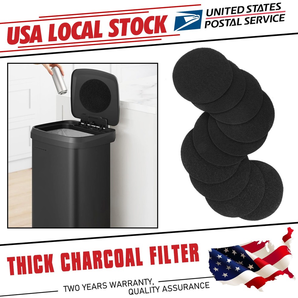10x Charcoal Filters Compost Bin Replacement Filter Round 6.7 inch Extra Thick