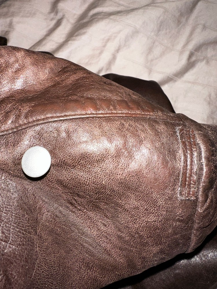 WW2 German Luftwaffe leather flight jacket ADEFA Minty 4 Patch Pockets Bakelite