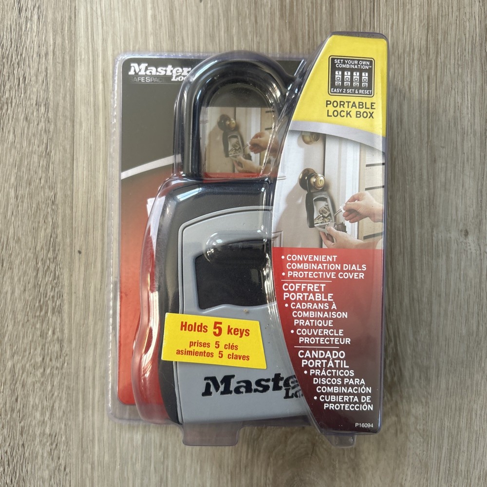 Master Lock Wall Mount Box Combination Dials Holds 5 Keys Storage 5401D New