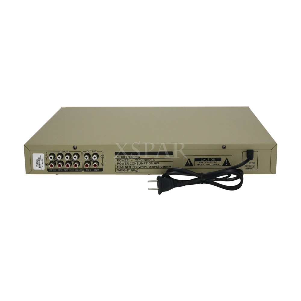 HIFI HD Stereo 10-Band Graphic Equalizer Preamplifier Built-in USB Bluetooth