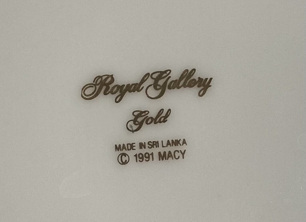 3 Different Musical Instruments Macys Royal Gallery Gold Buffet Christmas Plates