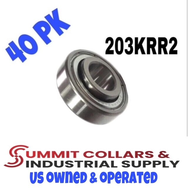 (40) 203KRR2 .640" PREMIUM  SEALED AGRICULTURE BEARING JD9214 203RRAR10