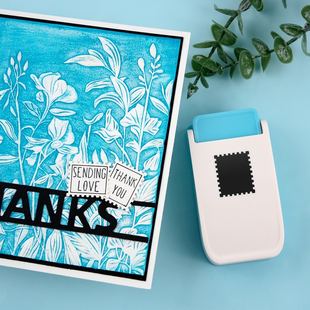 1x0.8inch Rectangular Postage Stamp Punch for Paper Crafting Scrapbooking,US