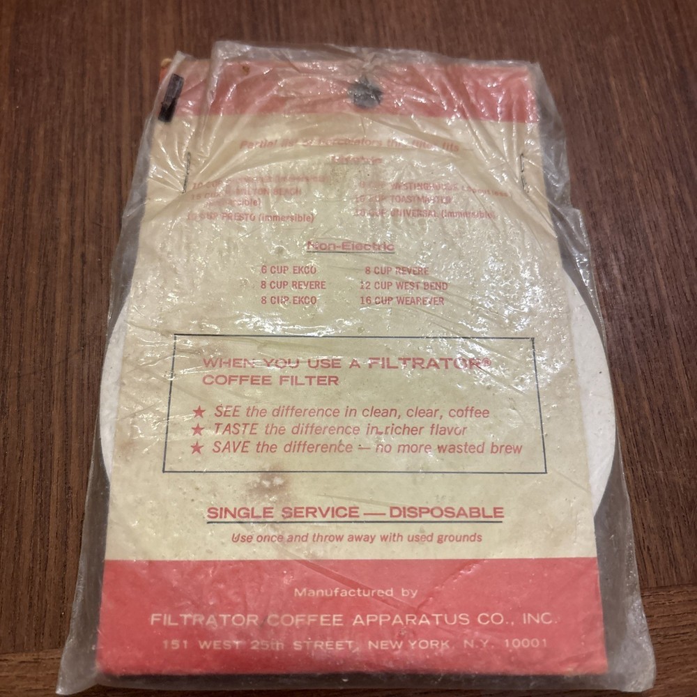 Filtrator 4" Percolator MCM An Original Packaging