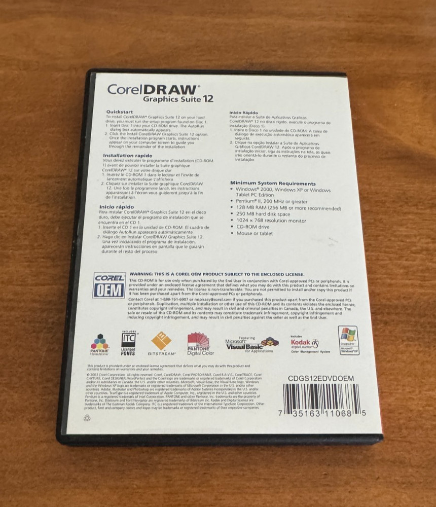 Corel CorelDRAW Graphics Suite 12 For Windows (Full Version) - New