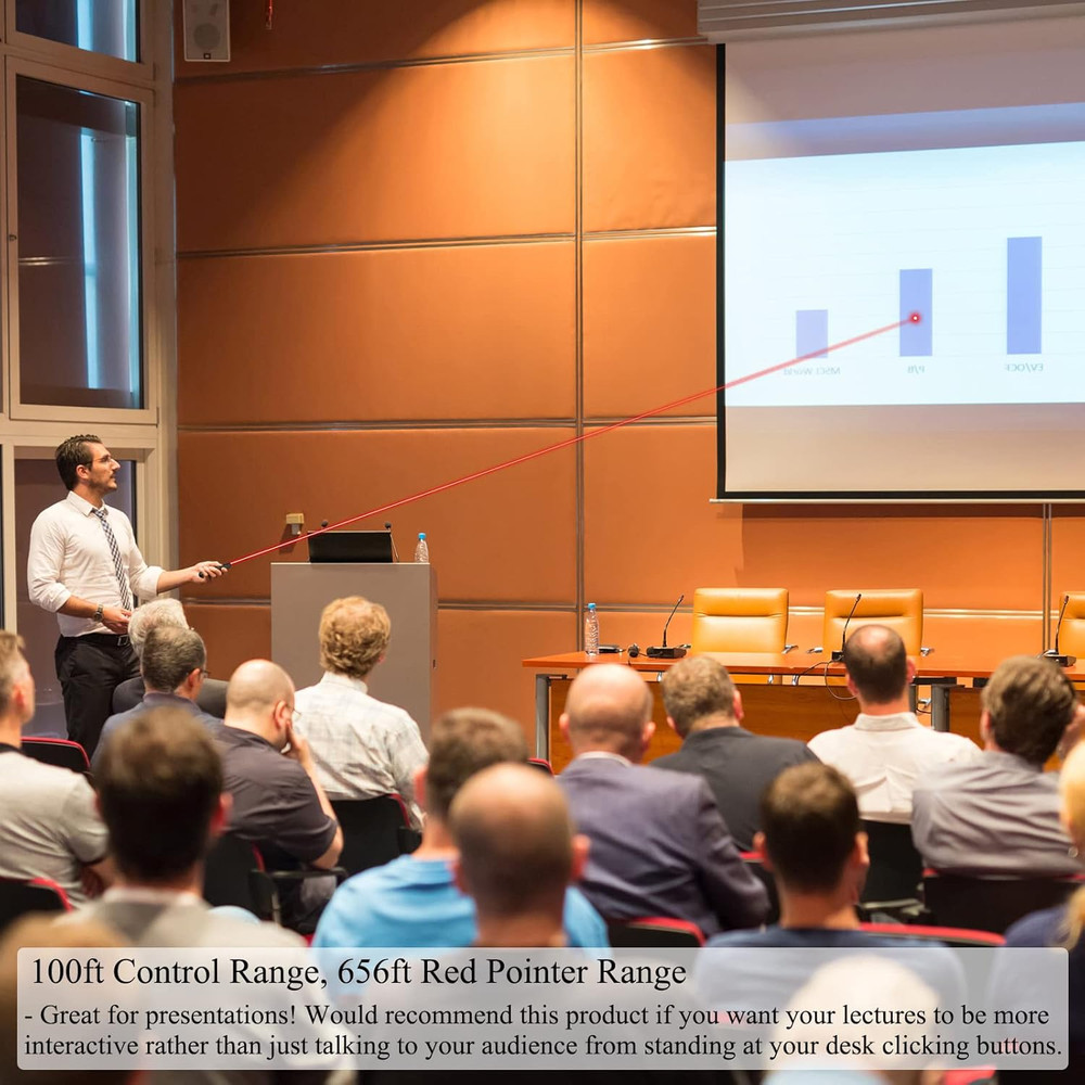 Wireless Powerpoint Remote Presentation Clicker: Presenter Pointer for Classroom