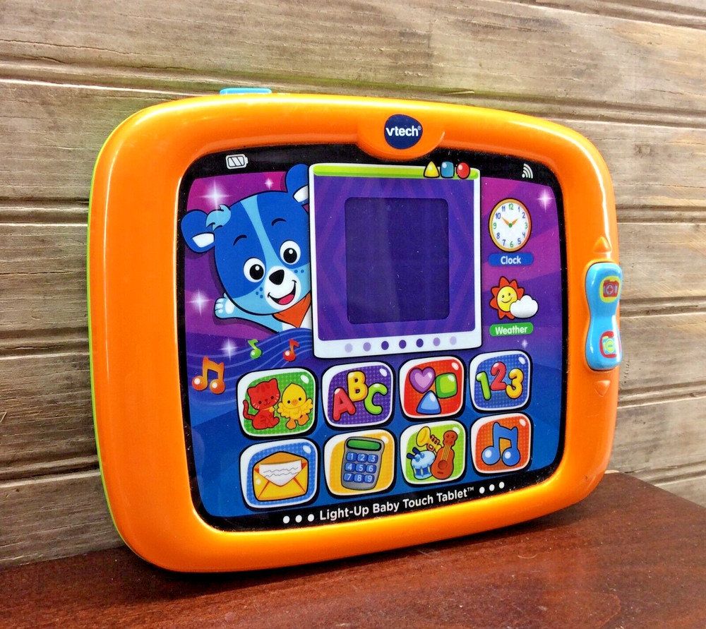 Vtech Light-Up Baby Touch Tablet Pre-School Learning Kids Tablet TESTED WORKING!
