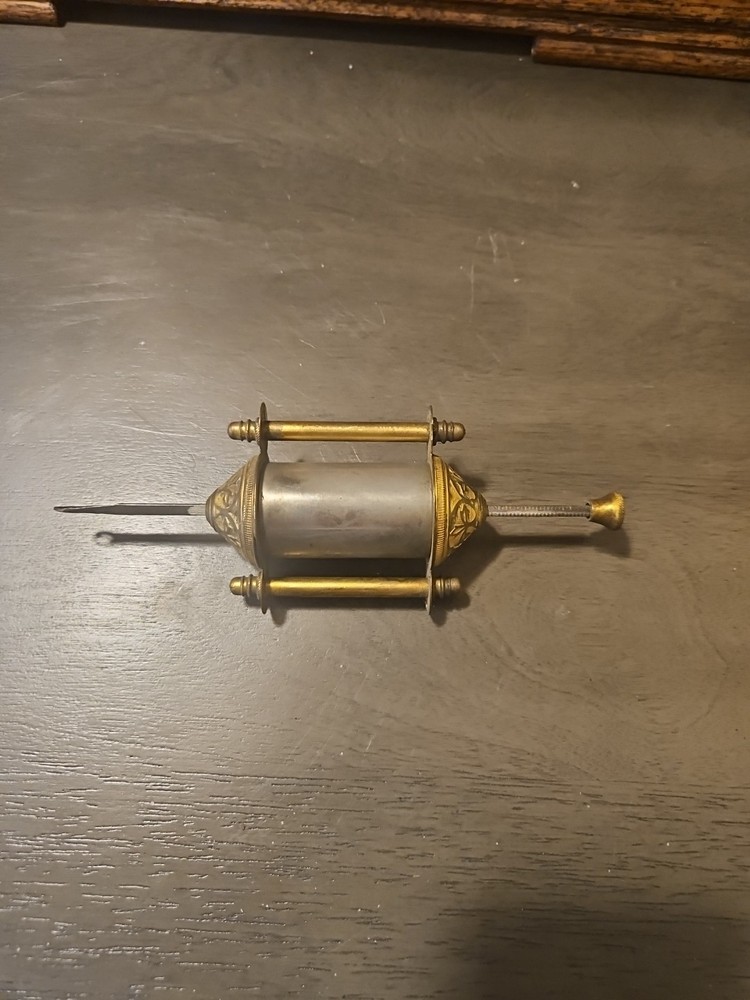 Antique Shelf Clock Single Barrel Mercury Pendulum