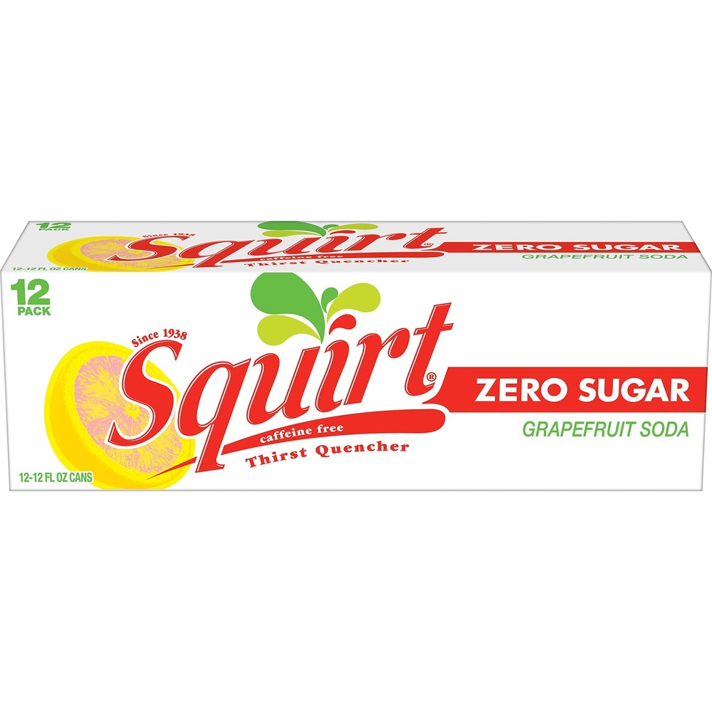 Zero Sugar Grapefruit Soda, 12 fl oz cans, 12 pack