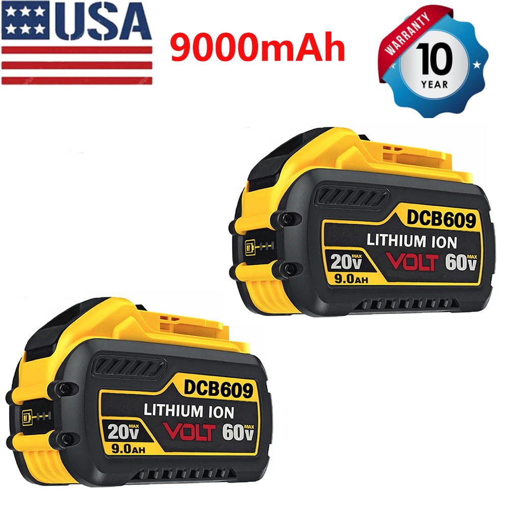 2Pack for DeWalt FLEXVOLT 20V/60V MAX Tools Battery Lithium-ion DCB609 9.0Ah