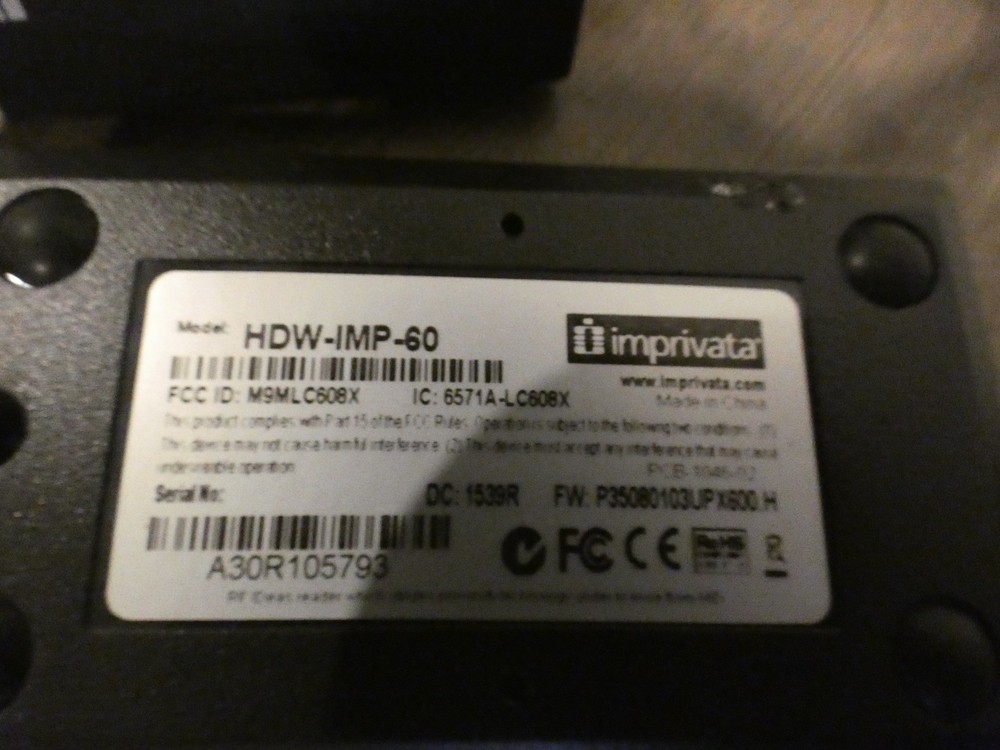 Imprivata RF Ideas HDW-IMP-60 USB Proximity RFID Card Reader (Working) Used