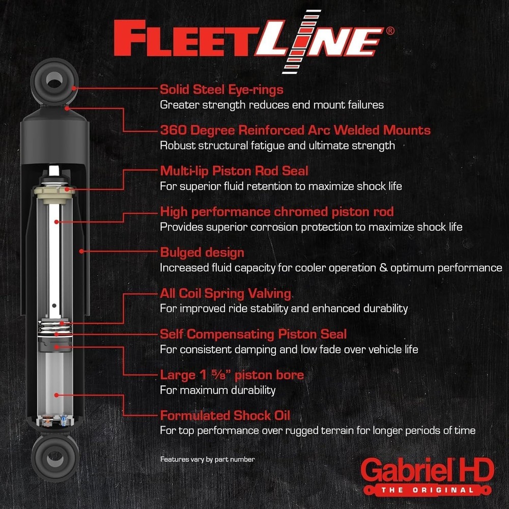 Gabriel 85084 FleetLine Heavy Duty Shock,Multi