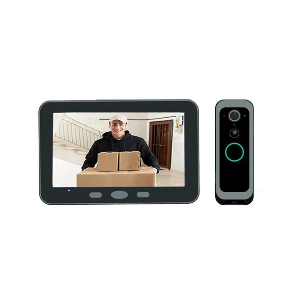 Intelligent Wireless Smart Visual Doorbell Camera 2 Way Intercom PIR 4in Display