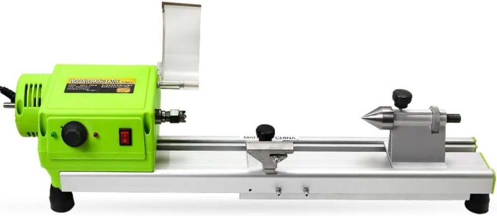 Compact Mini Wood Lathe with Variable Speed Control for DIY Crafts and Projects