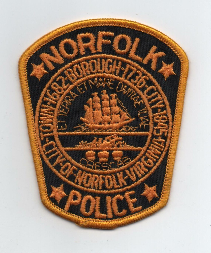 Norfolk (Virginia) Police Uniform Shield Patch, Mint