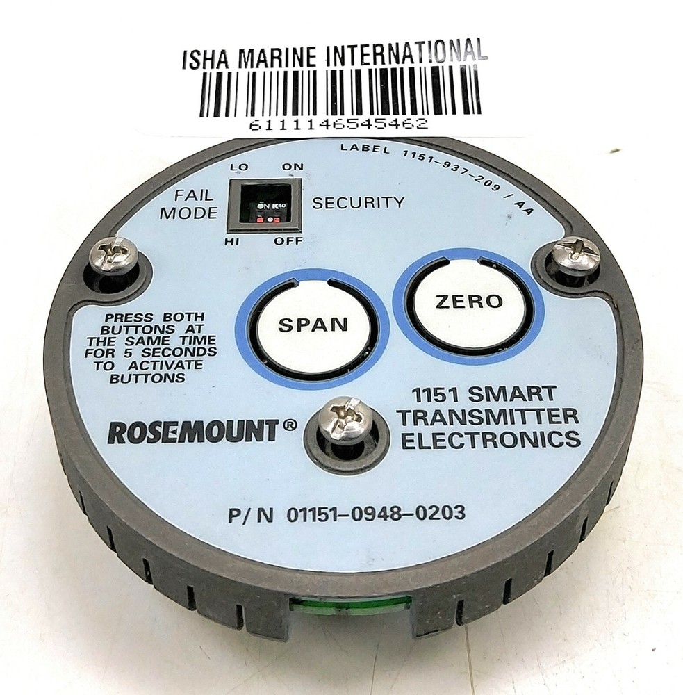 Rosemount 1151 Smart Transmitter Electronics 01151-0948-0203