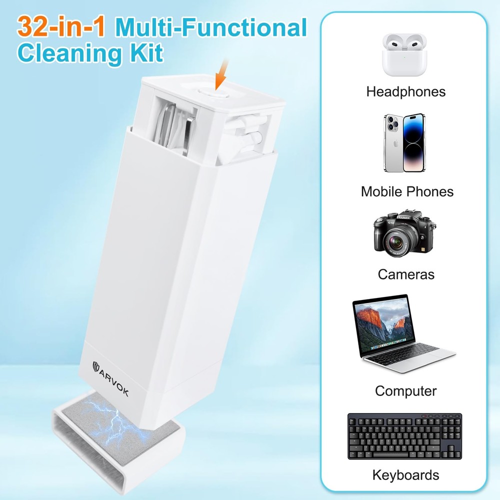 and Laptop Cleaning Kit, 32 in 1 Computer Laptop Cleaner Kit, Multi-Function ...