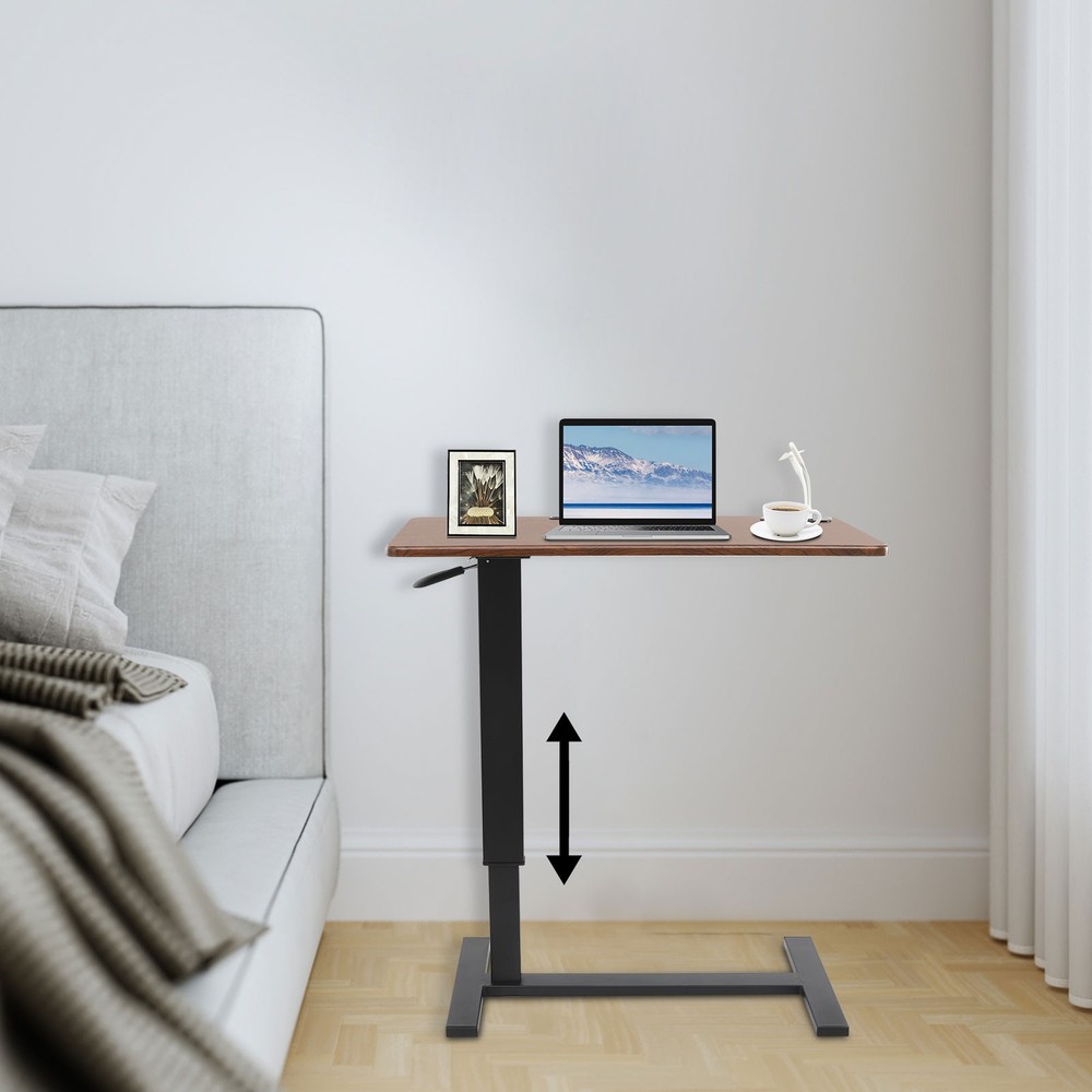 C-shaped Mobile Laptop Table, Mobile Bedside Table, Adjustable Side Table