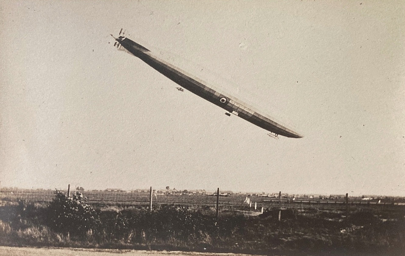 BRITISH AIRSHIP R-34 (1st ROUND TRIP TRANSATLANTIC AIR CROSSING) PHOTO POSTCARD