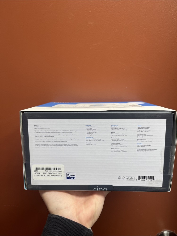 New Ring Alarm 8 Piece Kit 2nd Generation Home Security System - White