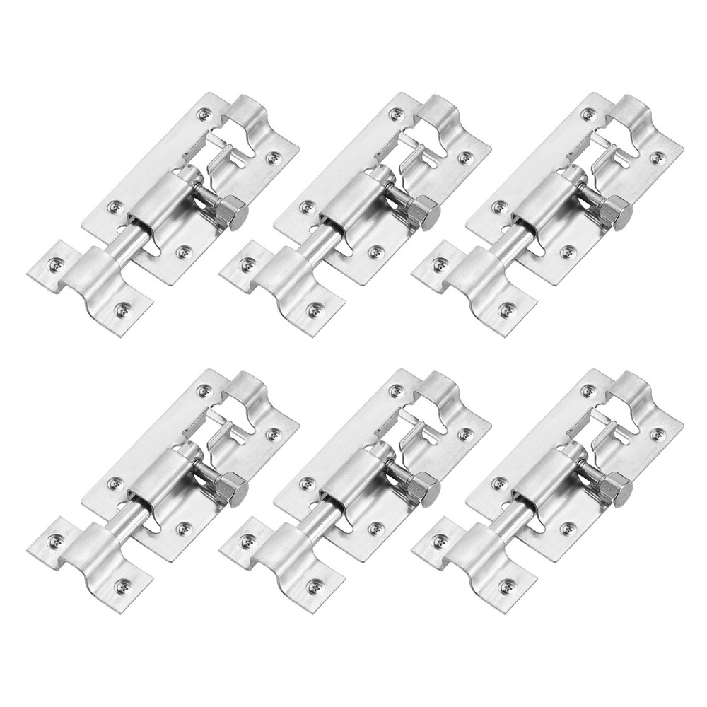 6-Pack Barrel Bolt Latch, 2" Slide Bolt Latch for Inside Doors