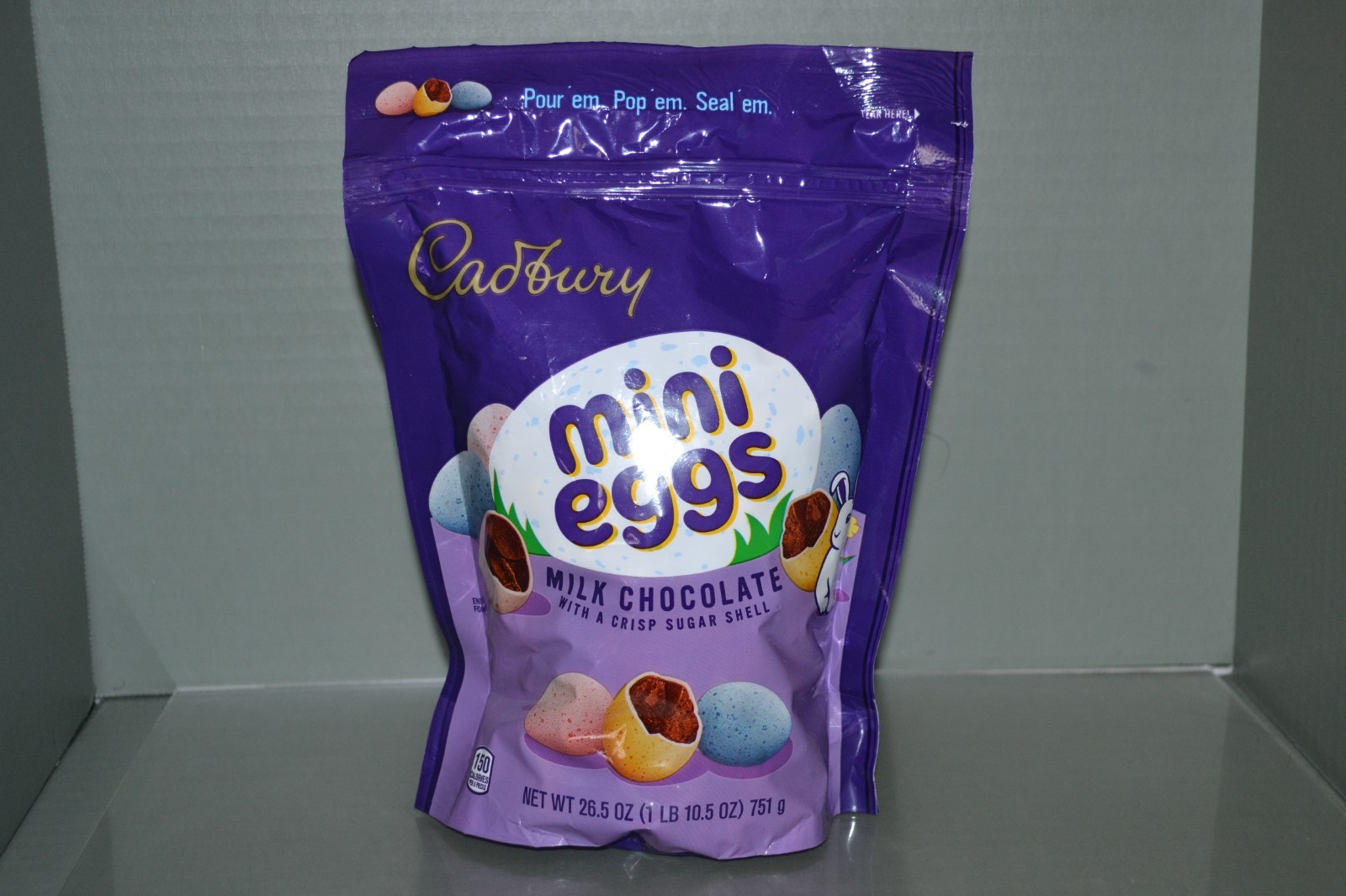CADBURY MINI EGGS Milk Chocolate Candy, 26.5 oz Bag, Best By Date 05/2027
