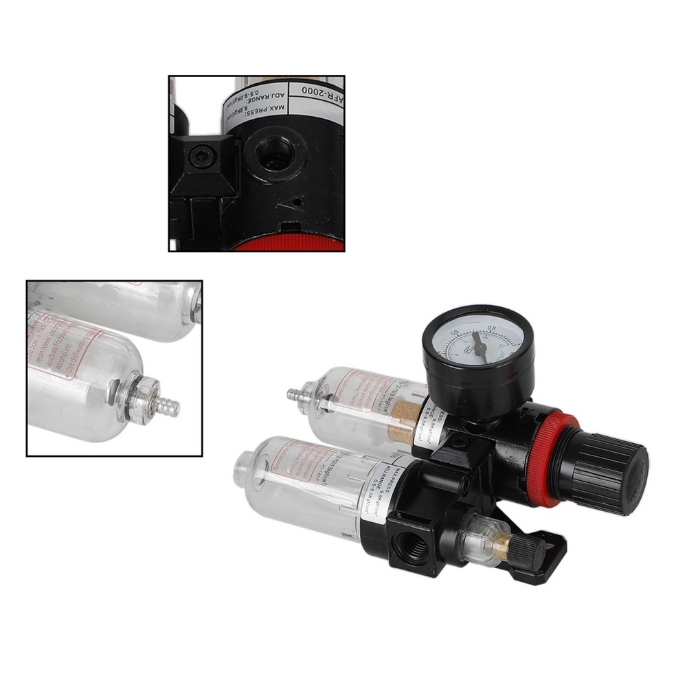 AFC-2000 Pneumatic Air Compressor Filter Regulator Moisture Trap Pressure Gauge