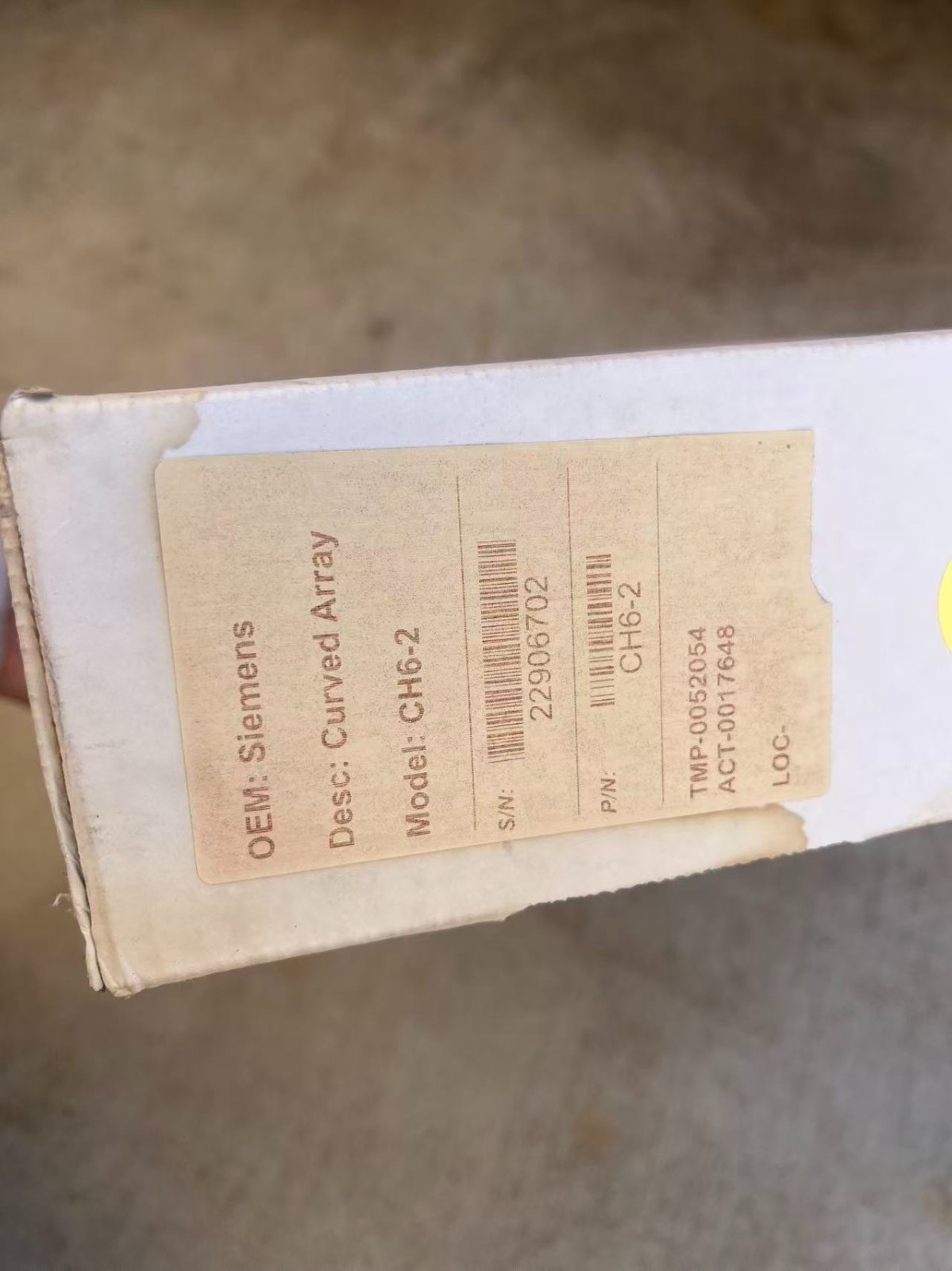 CH6-2 SIEMENS CONVEX ARRAY ULTRASOUND TRANSDUCER PROBE 7465672 With BOX