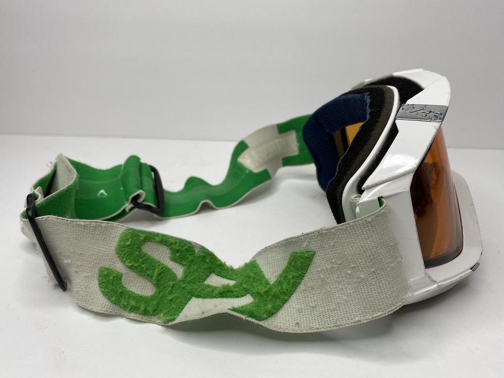 SPY Optic Snow Goggles White & Green Frames - Good Condition