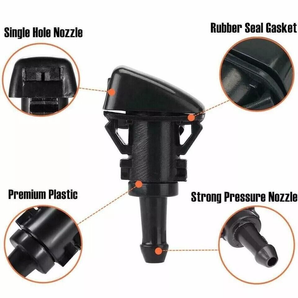 2PCS Windshield Washer Nozzle 5113049AA for 2011-2017 Dodge Ram 1500 2500 3500