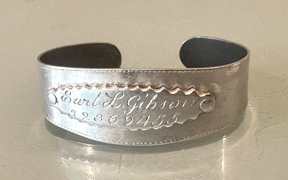 Vintage WW2 South West Pacific Military Army Numbered Name Cuff Trench Bracelet