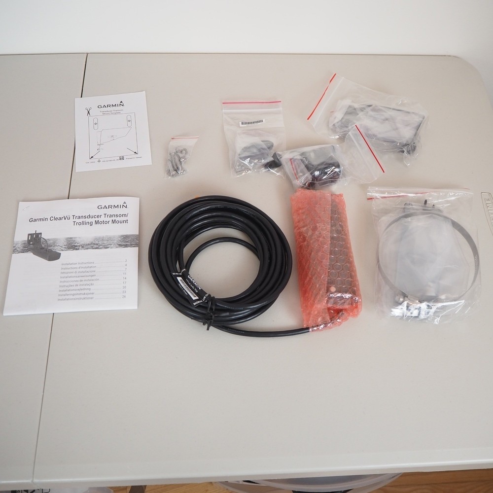 Garmin ClearVu Transducer (ONLY) Transom Trolling Motor Mount Installation Kit