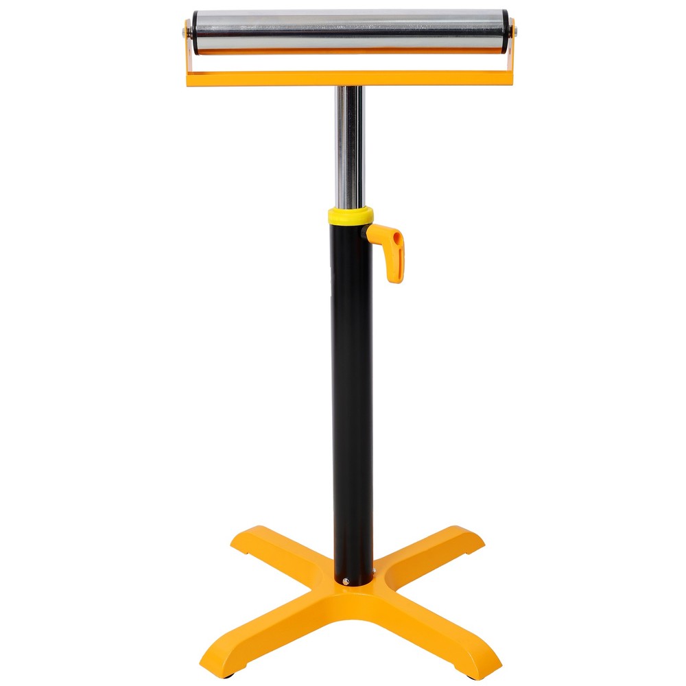 Heavy-Duty Adjustable Roller Stand Material Support for Table Saws 170 lb Yellow