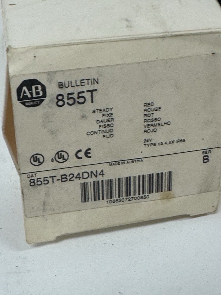 New Allen Bradley 855T-B24DN5 / 855TB24DN5 Amber Stack Light Ser B