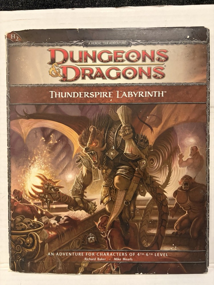 Dungeons & Dragons 4e Thunderspire Labyrinth Adventure Module Fair Used
