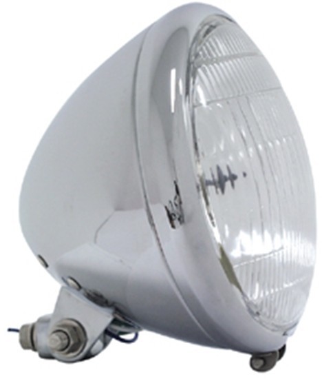 Chrome 6-1/2" Springer Style Headlight for FXWG Softail & Custom