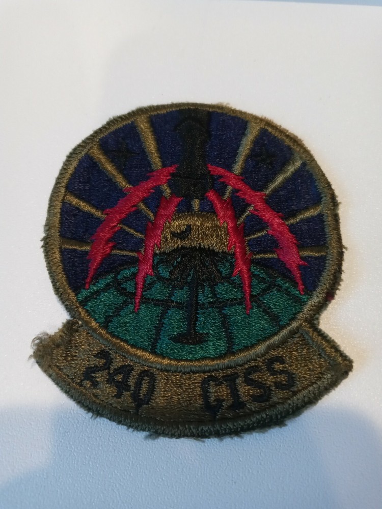 Original Vintage USAF Air Force 240th Combat Information Systems Sq. Patch 3,5