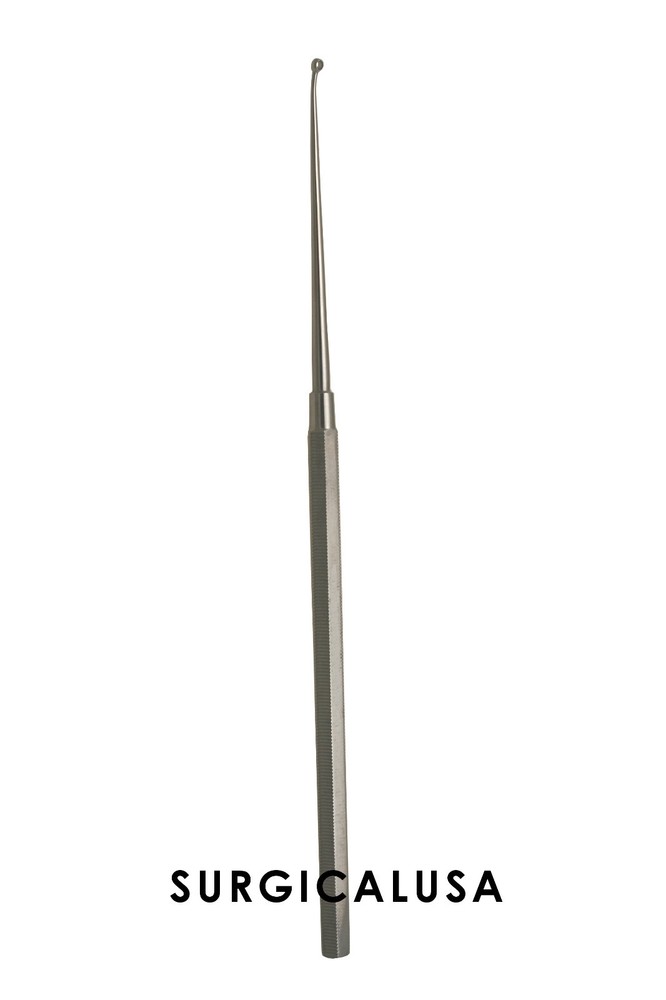 Buck Ear Curette 6.5" Sharp #00 Angled Fenestrated Tip Single End