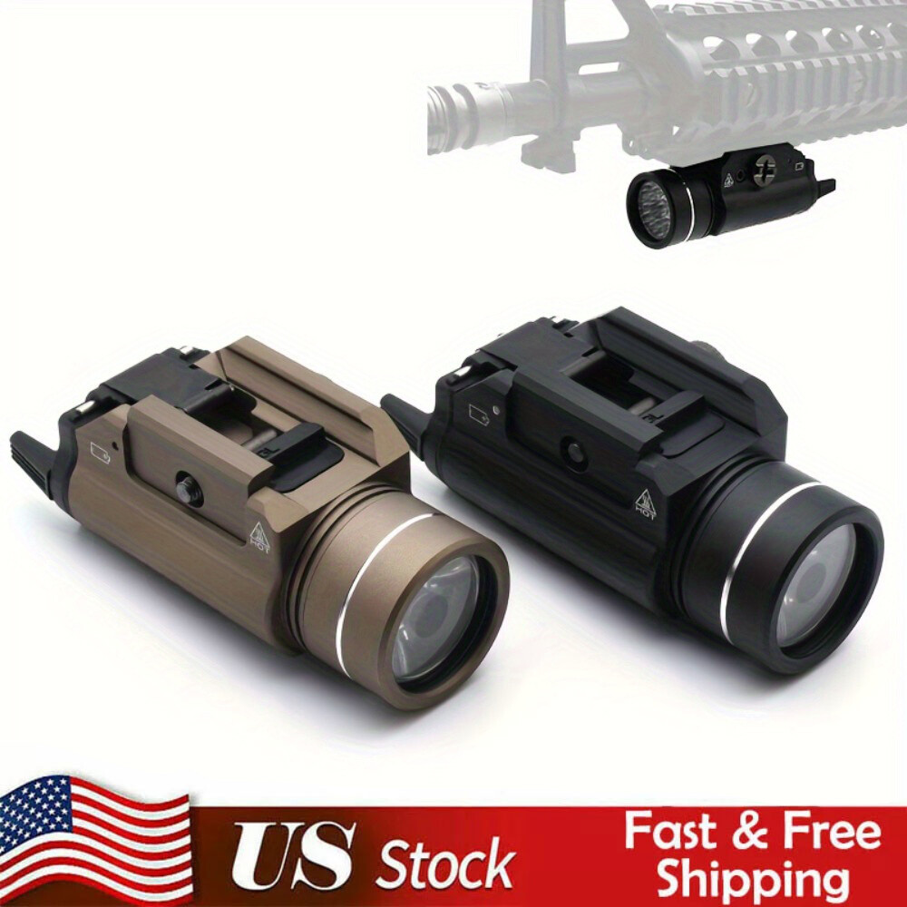 Tactical Flashlight,Picatinny Rail Mounted Gun Light With Strobe Mode - Markings