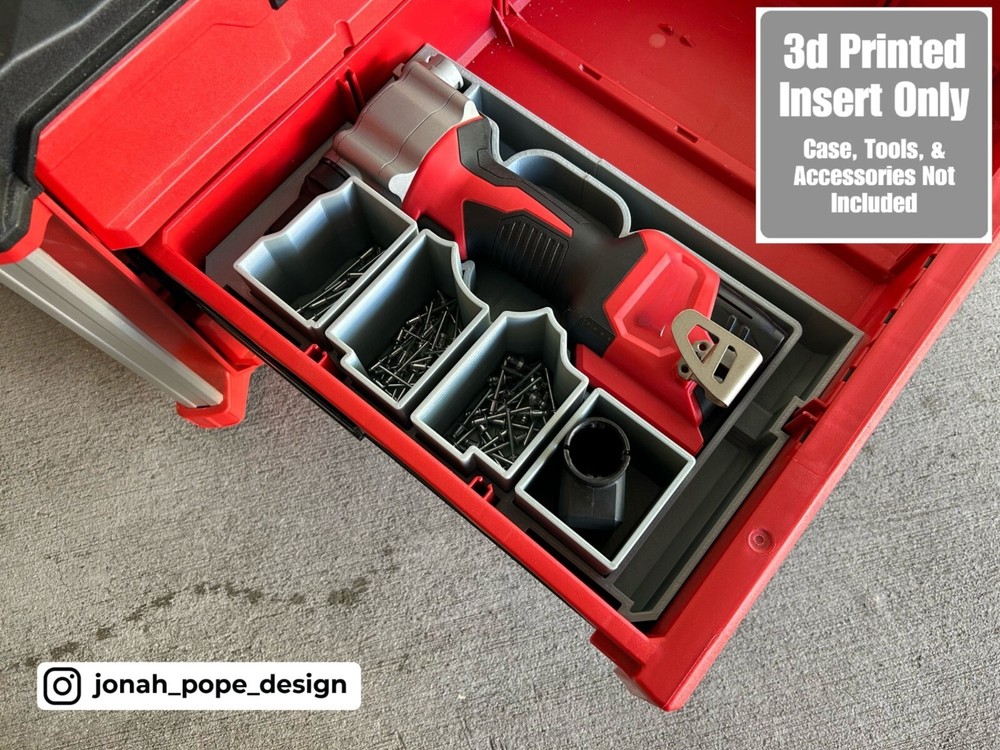 Milwaukee Packout Tool Box Drawer Insert for M12 Rivet Gun  (Insert Only)