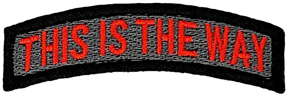 THIS THE WAY ROCKER TAB EMBROIDERED MORALE PATCH |2PC HOOK BACKING 3"