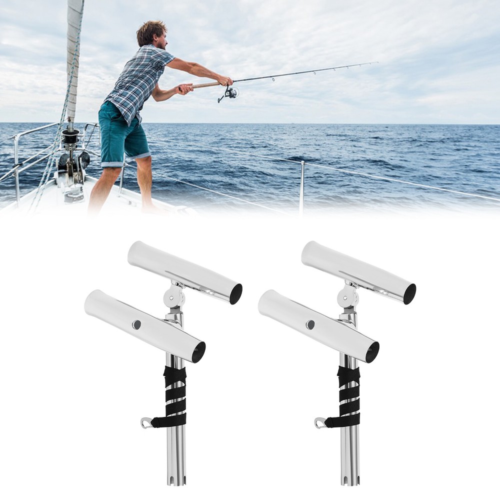 2-Pack Double Ended Fishing Rod Holders Double Angle Rod Holder Adjustable