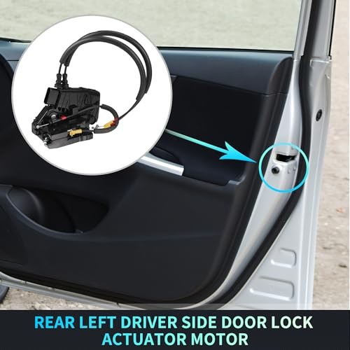Replacement Rear Left Driver Side Power Door Lock Actuator Motor with Cable