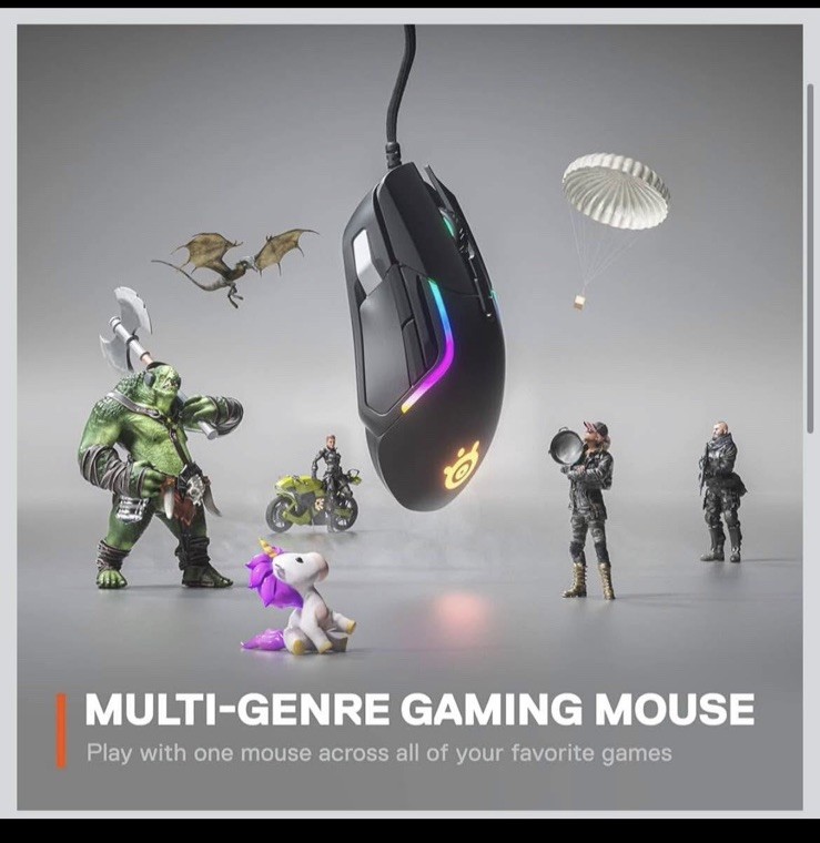 SteelSeries Rival 5 Optical Gaming Mouse - Matte Black