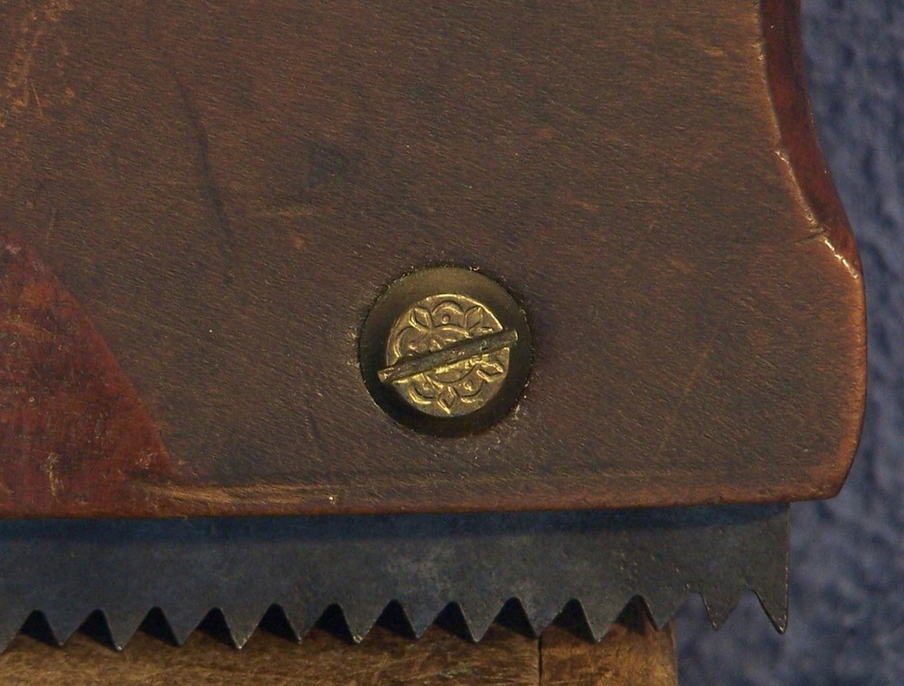 early STAIR SAW with Decorative Brass Nuts